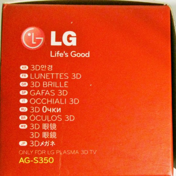 LG AG-S350 Active 3D Glasses for LG Plasma TV - Picture 6 of 10